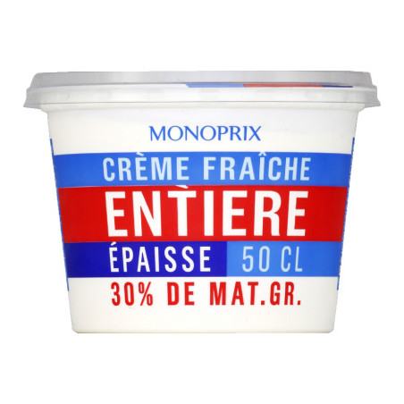 Monoprix Crème fraîche entier 30% 50cl
