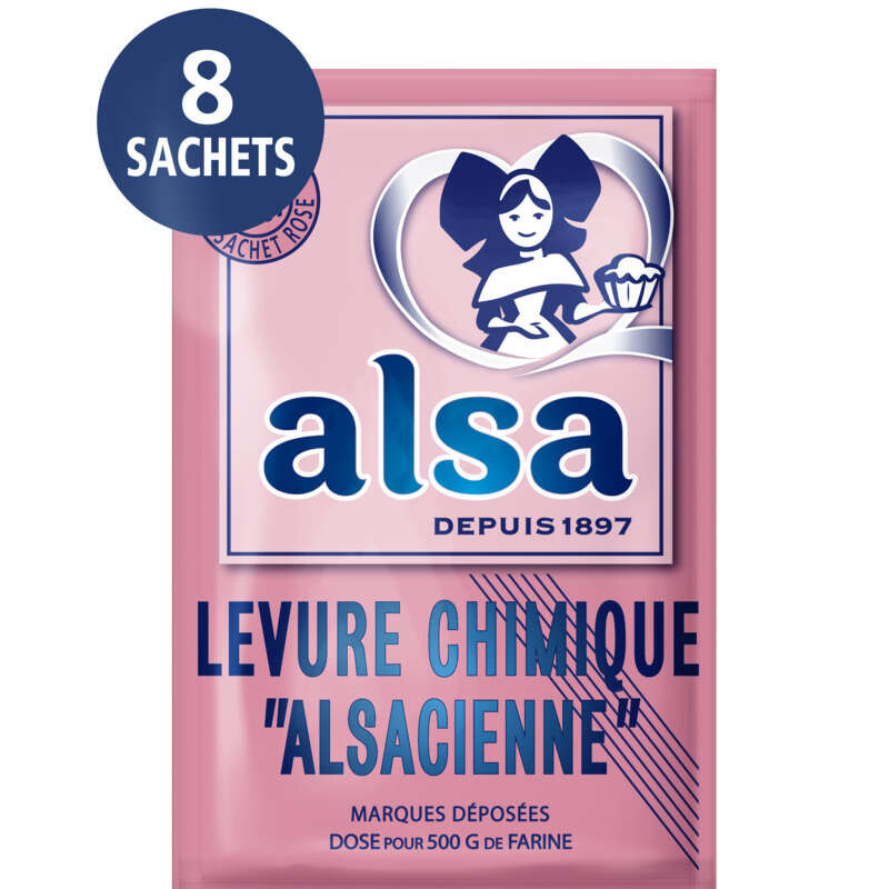 Alsa Levure Chimique Alsacienne 8 Sachets 88g