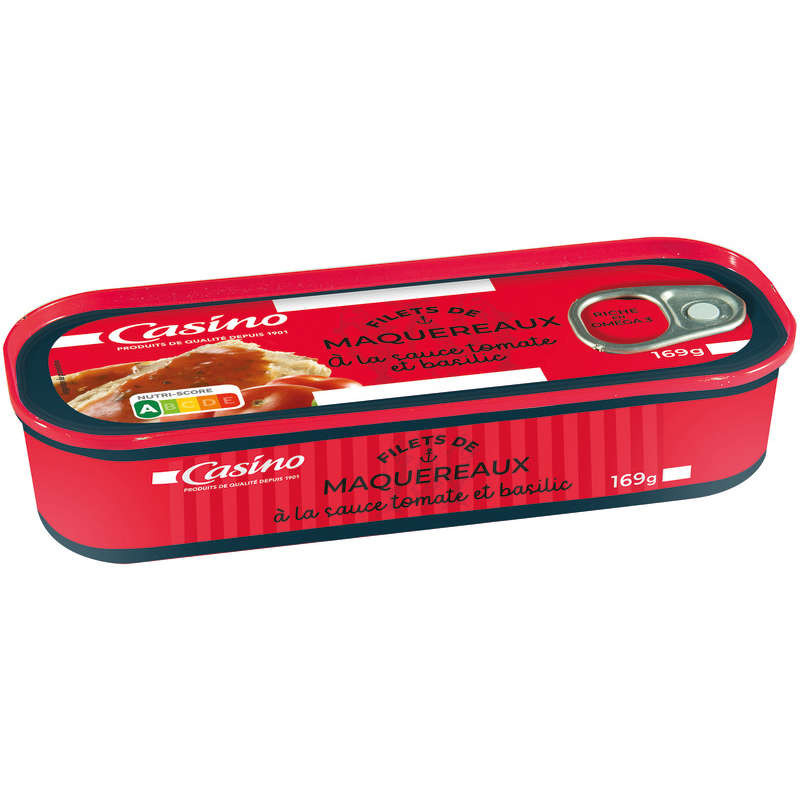 Casino Filets de maquereaux - Tomate basilic - 169g
