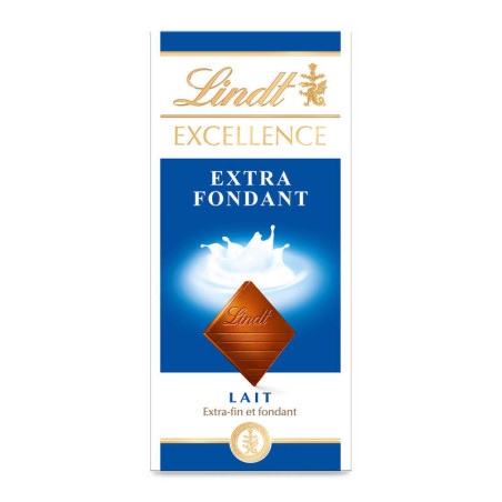 Lindt Excellence Tablette Chocolat Lait Extra-Fondant 100g