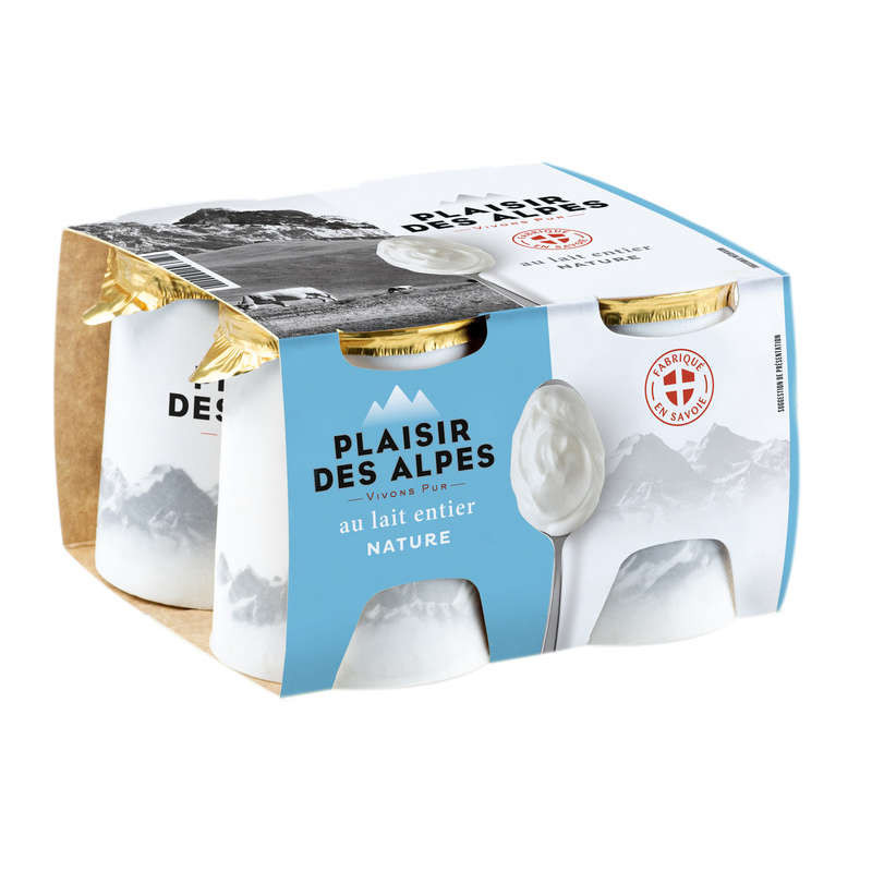 Savoie Yaourt nature au lait entier pot carton 4x125g