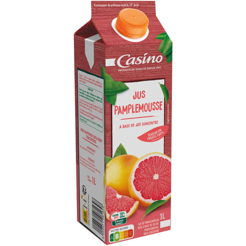 Casino Jus De Pamplemousse Rose À Base De Concentré