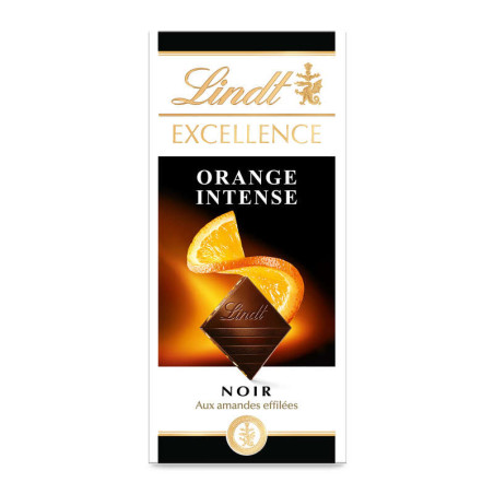 Lindt Excellence Tablette Chocolat Noir Orange Intense 100g