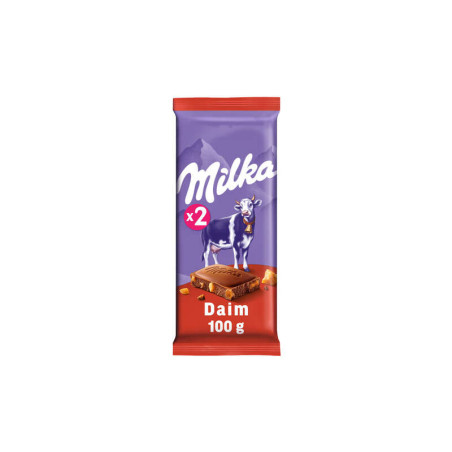 Milka Tablette Chocolat Au Lait Et Éclats De Daim 2x100g