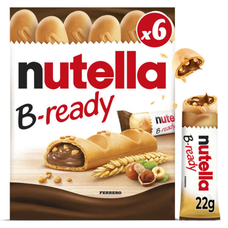 Nutella B-Ready Biscuits fourrés à la pâte à tartiner x6 portions