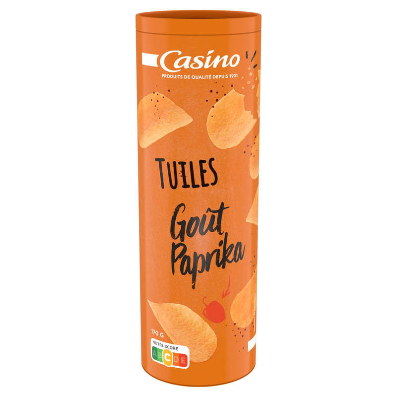 Casino Tuiles - Biscuits apéritifs - Goût paprika - 170g