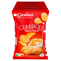 Casino Chips - Nature - Sans huile de palme - 6x30g
