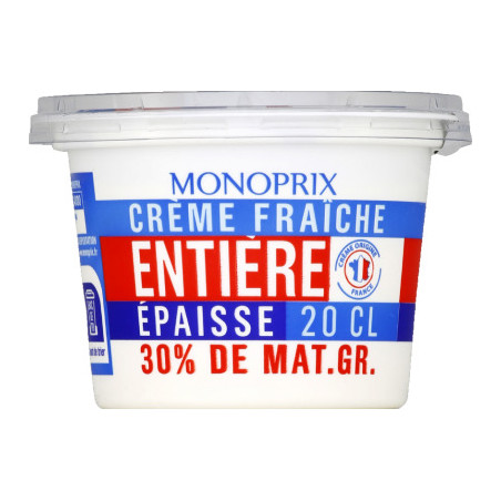 Monoprix Crème fraîche 30%matiere grasse 20cl