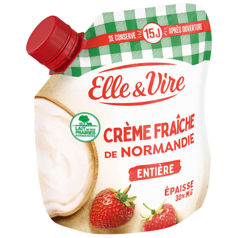 Elle & Vire Crème De Normandie Épaisse Entière 30% de Mg 33cl