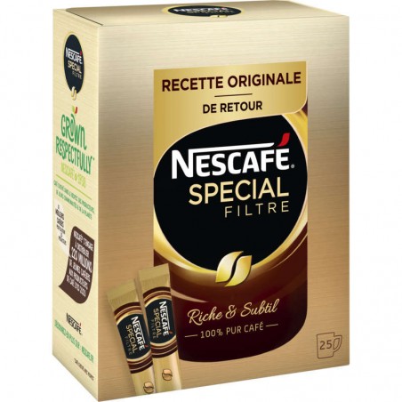 Nescafé - Spécial filtre - Café soluble - Sticks - 25 tasses