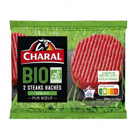 Steak haché Bio 15%Mg - 2x100g