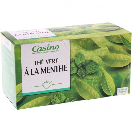 Thé vert - Aromatisé à la menthe - 25 sachets fraîcheur