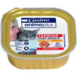 CASINO Terrine Chat Adulte Volaille - 100g