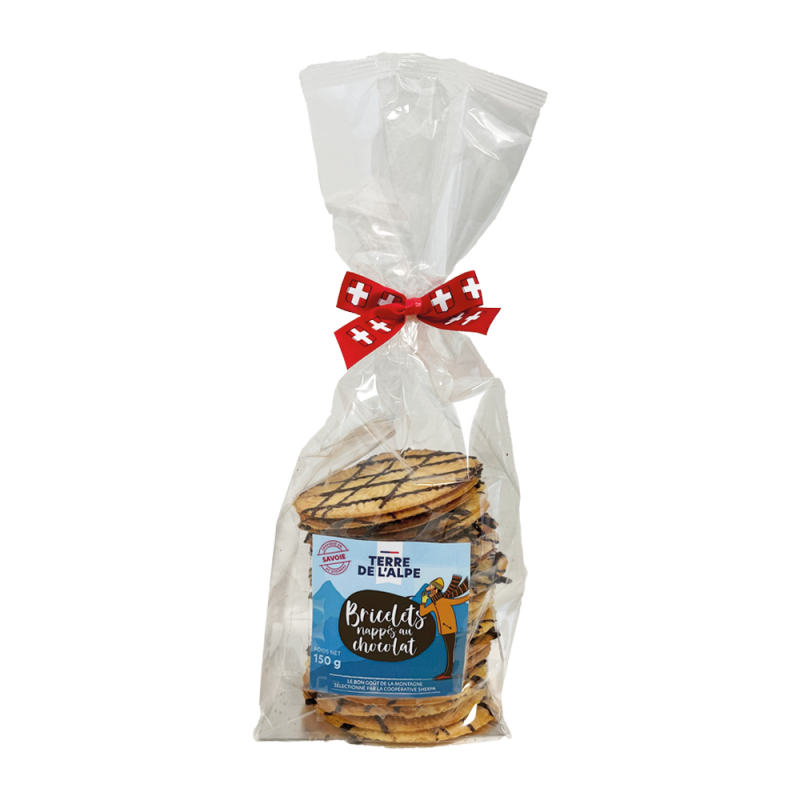 TERRE DE L'ALPE Bricelets avec Nappage Chocolat Noir - 150g