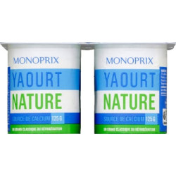 MONOPRIX Yaourt nature - 4x125g