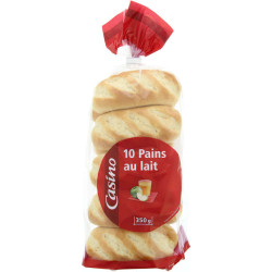 CASINO Pains au lait x10 - 350g