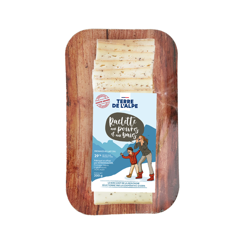 TERRE DE L'ALPE Raclette aux Poivres et aux Baies - 200g