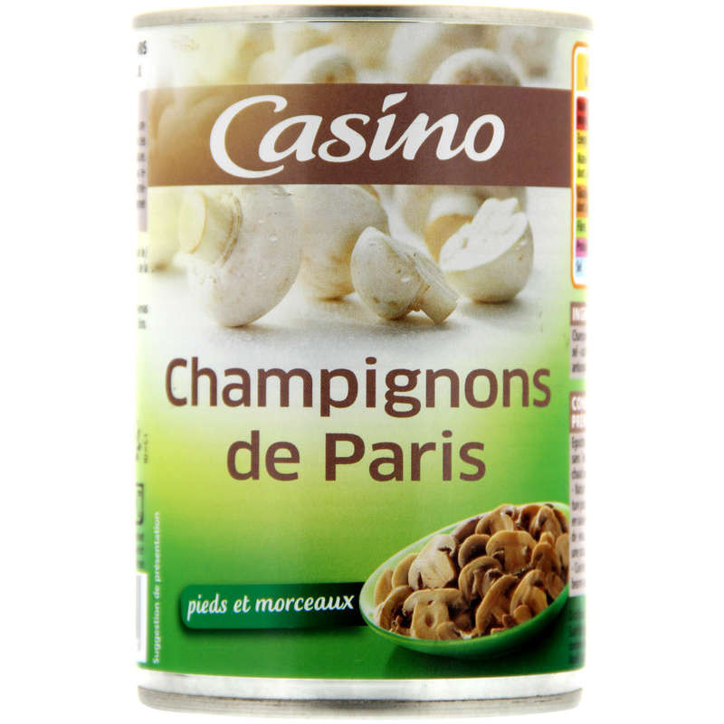 CASINO Champignons de paris pieds et morceaux - 230g