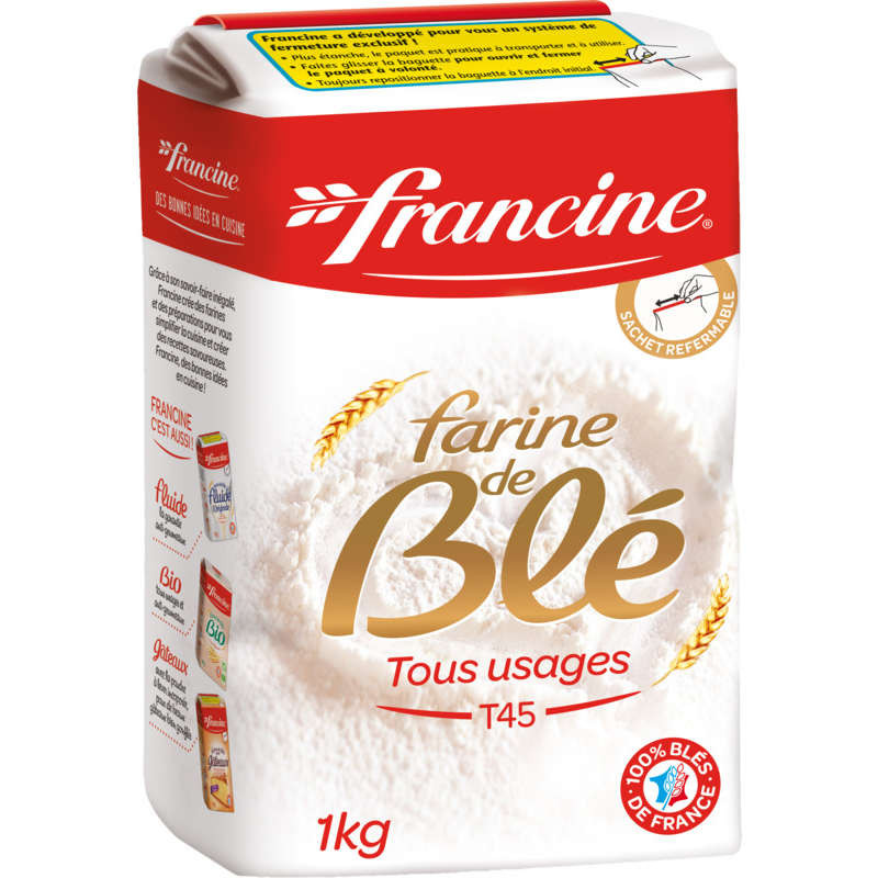 FRANCINE Farine de Blé T45 - 1Kg