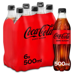 COCA-COLA Zéro Sans sucres - 6x50cl