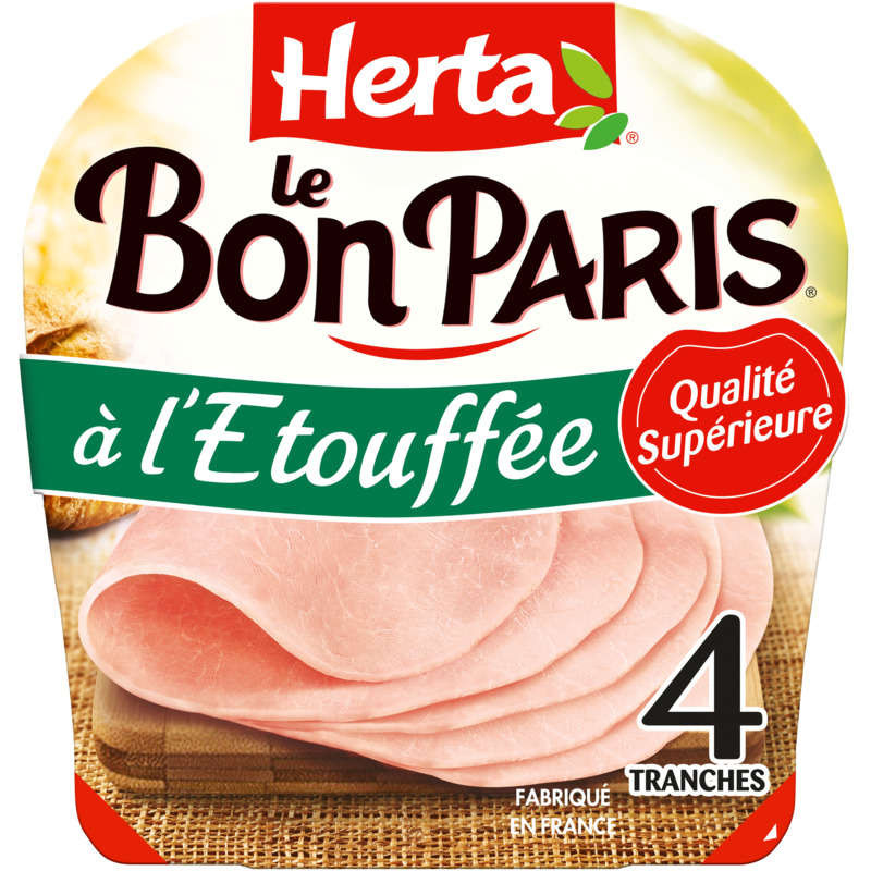 HERTA Jambon à l'étouffée Le Bon Paris 4 tranches - 170g