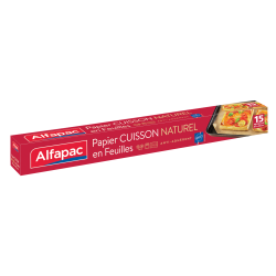 ALFAPAC Papier Cuisson Naturel en Feuilles - x15