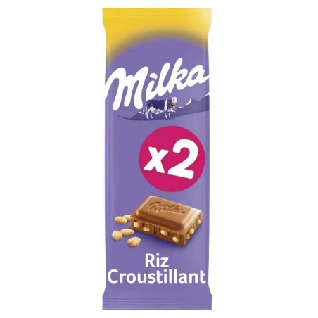 Chocolat au lait et riz croustillant - 2x100g