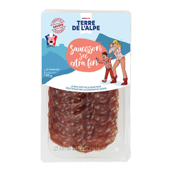 TERRE DE L'ALPE Saucisson sec de Savoie extra fin en tranches Le paquet de 90g