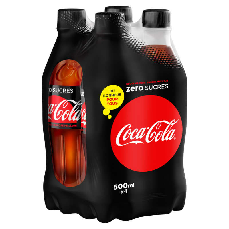 COCA COLA Zéro bouteille - 4x50cl