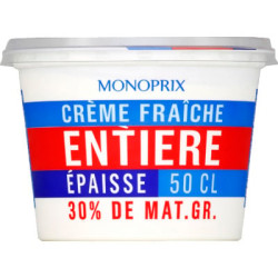 MONOPRIX Crème fraîche entière 30% Mg - 50cl