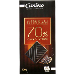 CASINO Chocolat Noir Dégustation 70% Cacao - 100g