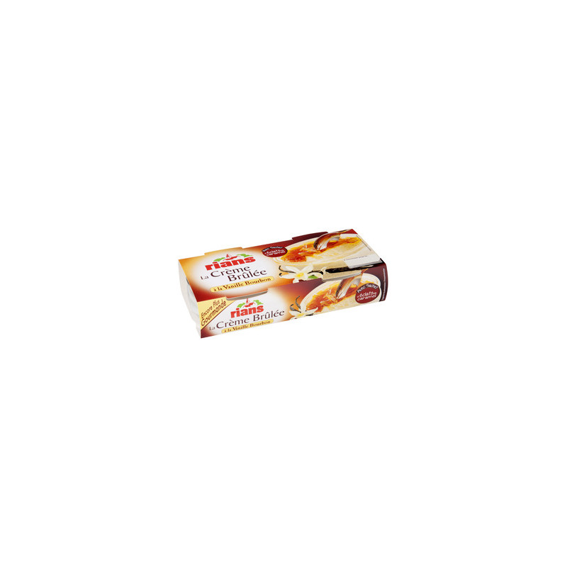 RIANS Crème Brûlée à la vanille Bourbon - 2x100g