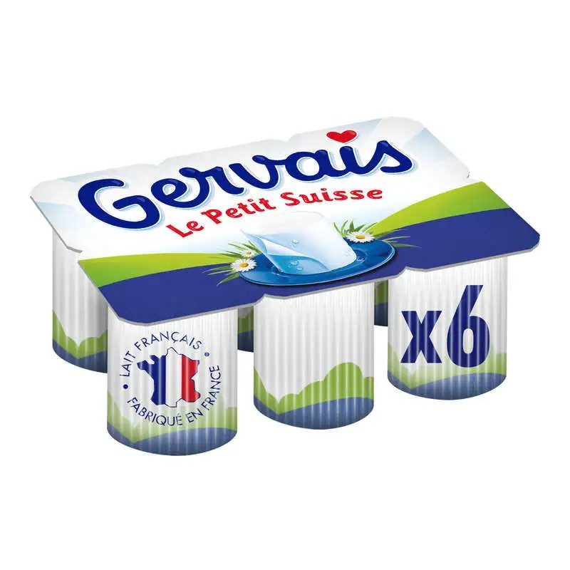 GERVAIS Petits Suisses Nature 9.5% Mg - 6x60g