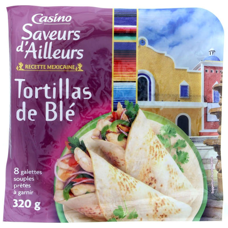 CASINO SAVEURS D'AILLEURS Tortillas de blé x8 - 320g