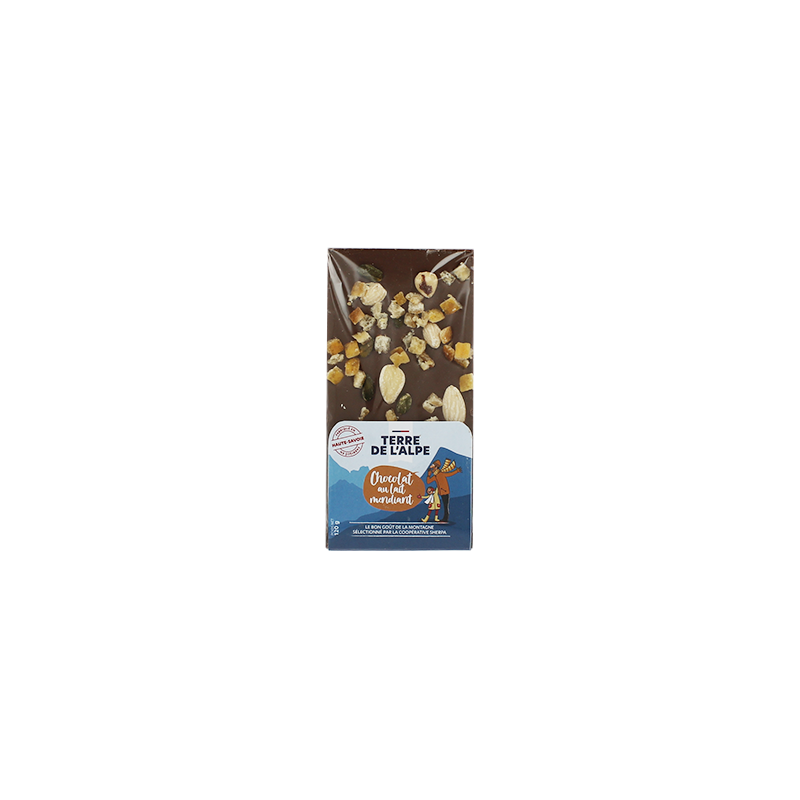 TERRE DE L'ALPE Chocolat Lait Mendiant - 120g