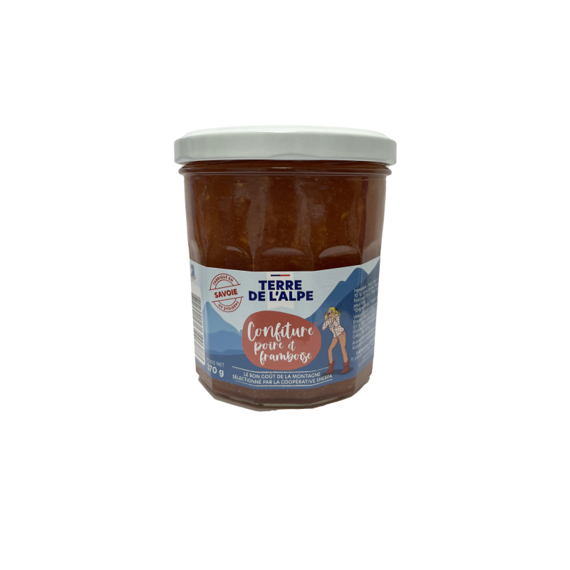 TERRE DE L'ALPE Confiture Poire et Framboise   - 370g