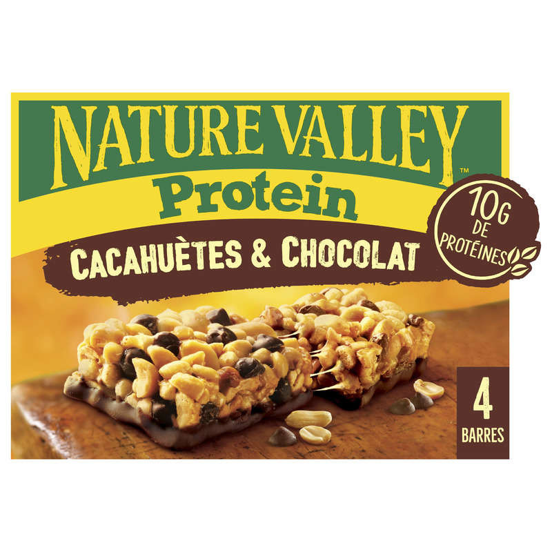 NATURE VALLEY Barres De Céréales Protéinée Cacahuètes & Chocolat - 40g