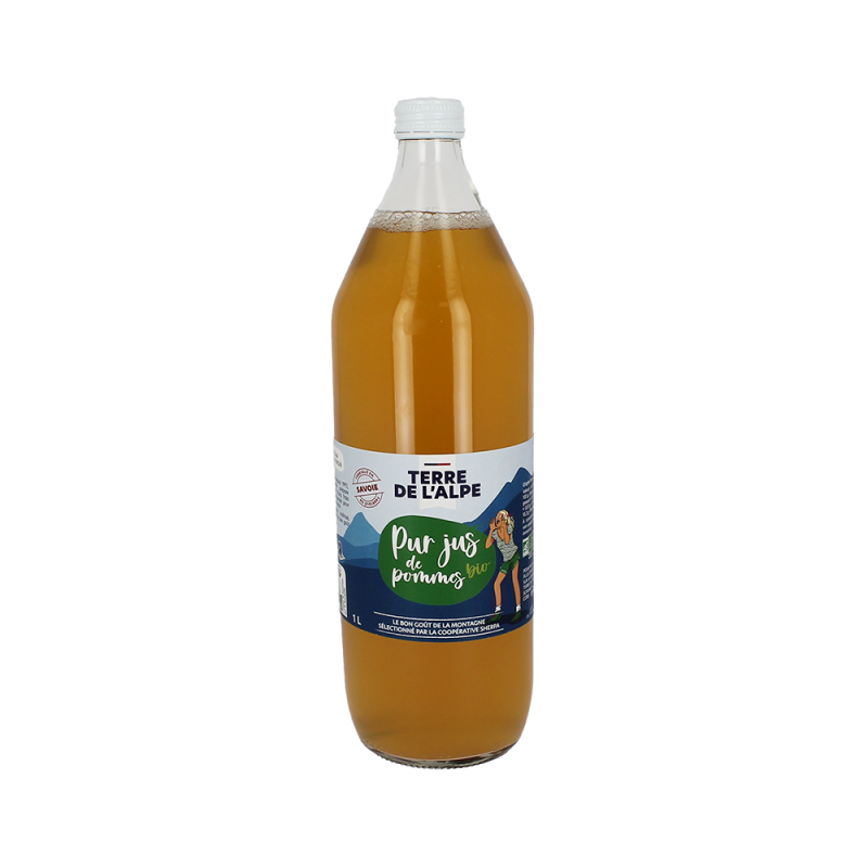 TERRE DE L'ALPE Pur Jus de Pomme de Savoie Bio - 1L