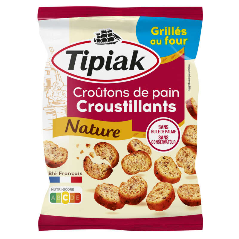 Tipiak Croûtons de Pain Croustillants Nature 75g