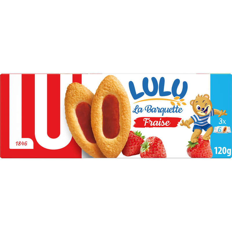 Lu Lulu La Barquette Biscuits Fraise 120g