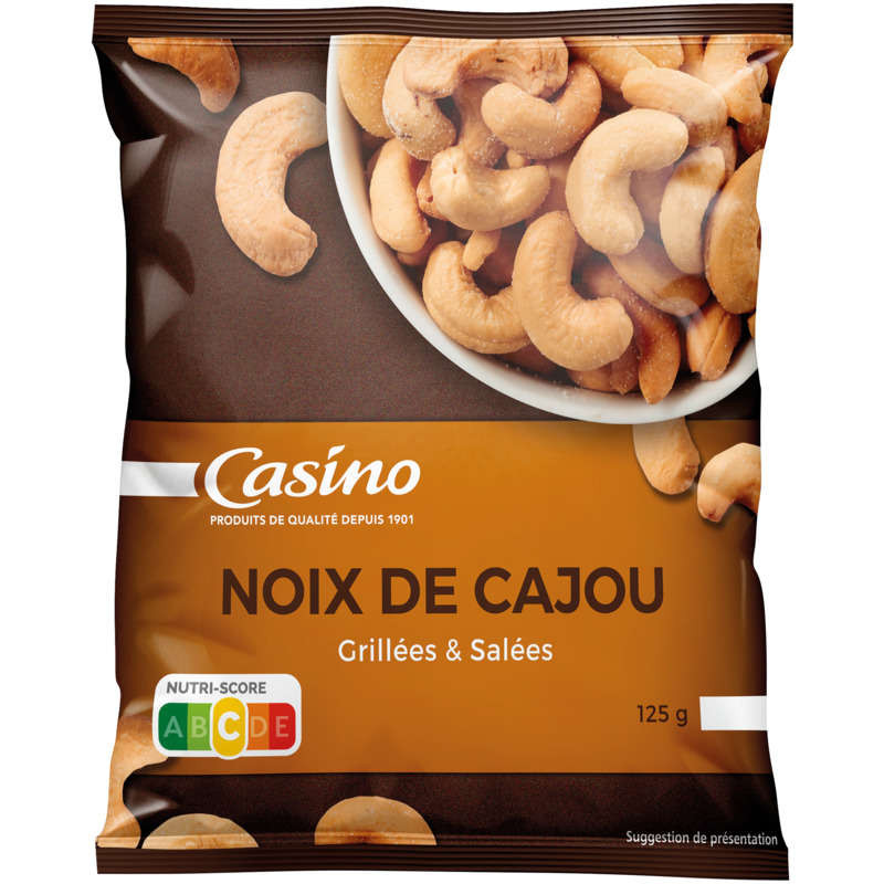 Casino Noix de cajou grillées - Salé - 125g