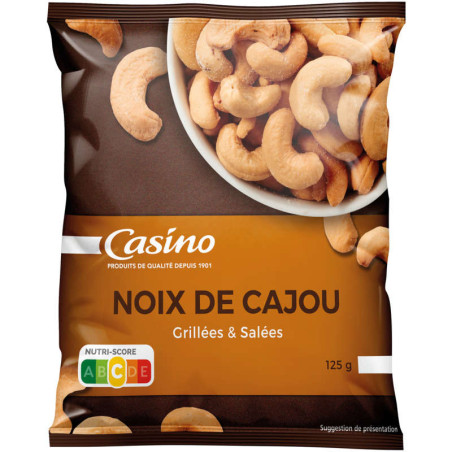 Casino Noix de cajou grillées - Salé - 125g