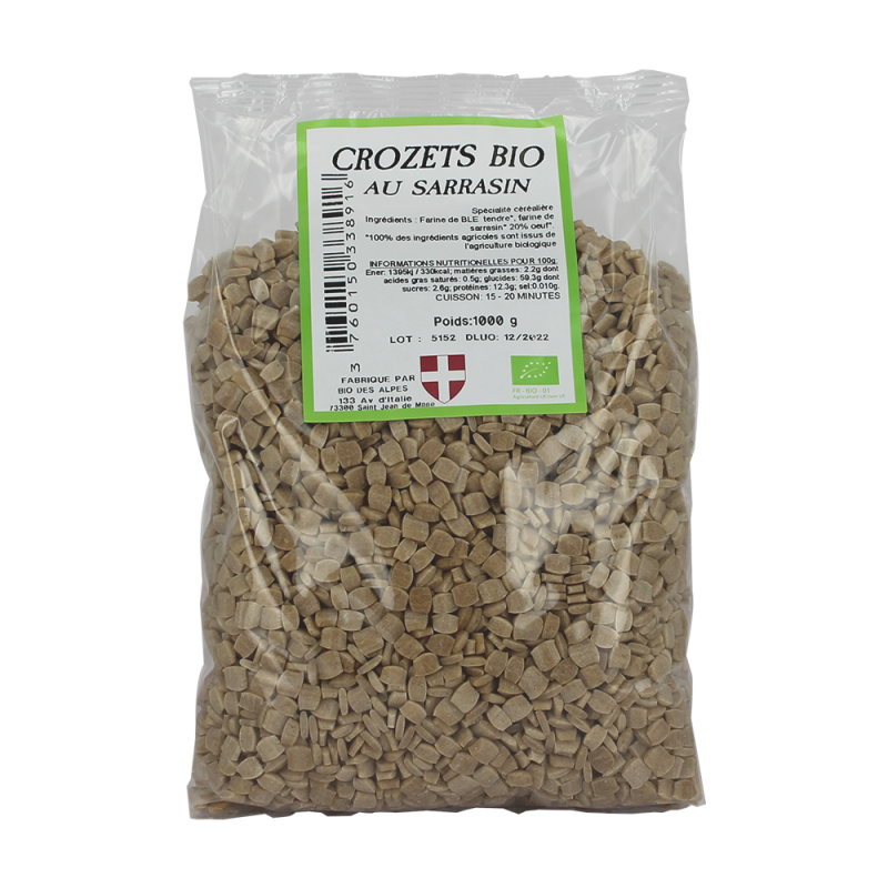 PASTA & AROMI Crozets nature Bio Le sachet de 1Kg