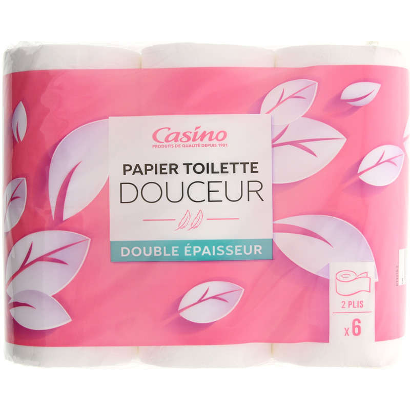 CASINO papier toilette 2 plis blanc - x6