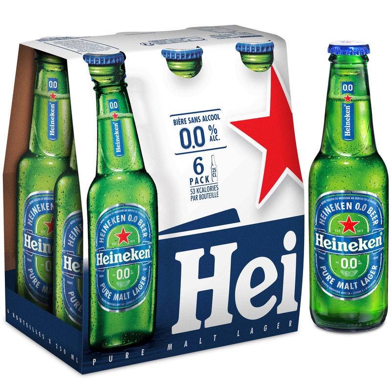 HEINEKEN Bière blonde sans alcool - 6x25cl