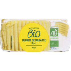 MONOPRIX BIO Beurre moulé doux Bio - 250g
