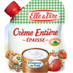 ELLE & VIRE Crème De Normandie Épaisse Entière 30% MG - 33cl