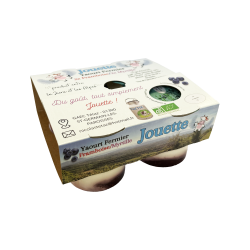 TERRE DE L'ALPE Yaourt fermier bi-couche Framboises Mytilles Bio - 4x100g