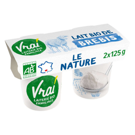Yaourt nature lait de brebis Bio