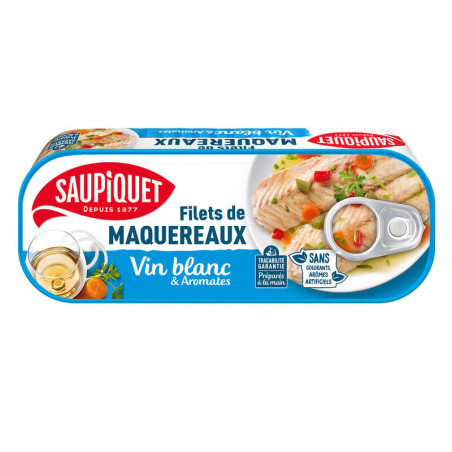 Filets de maquereaux vin blanc aromates